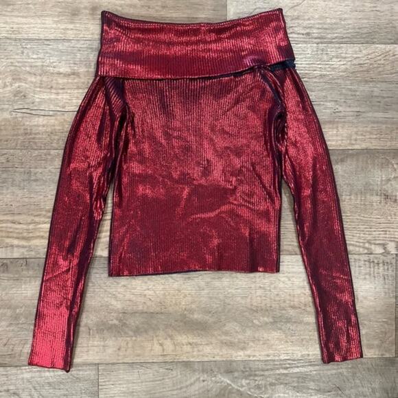 ZARA Metallic Knit Top NWT - Picture 15 of 16